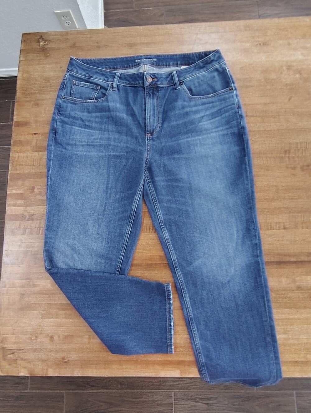 Chico's Boyfriend Relaxed Ankle Jeans Size 14R/2.5R